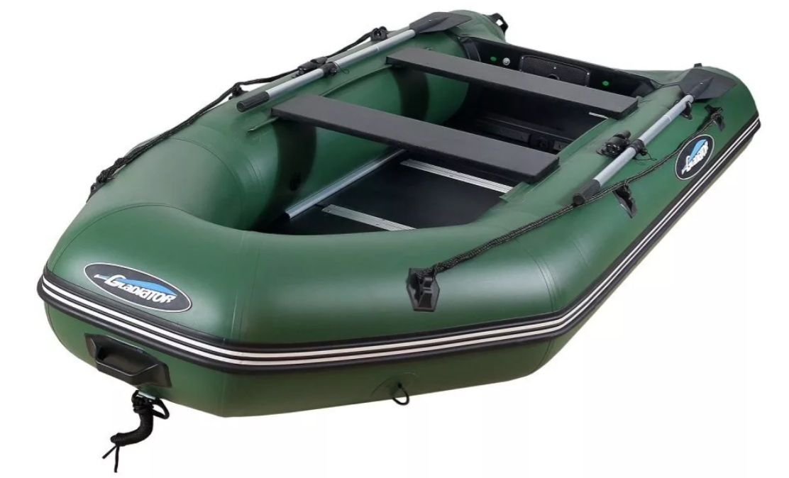 МОТОРНО-ГРЕБНАЯ ЛОДКА ПВХ GLADIATOR А 340 ТК С ФАНЕРНЫМ ПОЛОМ в Ельце