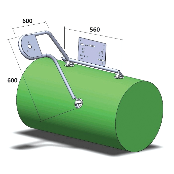 Стойка рулевая с креплением на баллон надувной лодки 25мм в Ельце