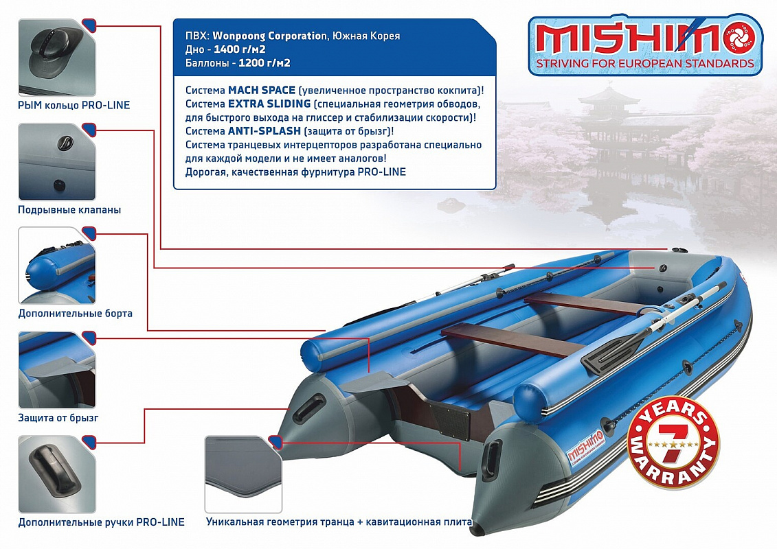Лодка MISHIMO FAMILY LITE DF 390 в Ельце