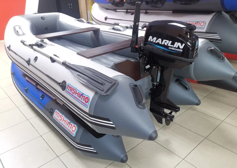 КОМПЛЕКТ ЛОДКА MISHIMO LITE 335 + МОТОР 9,8 Л.С. в Ельце