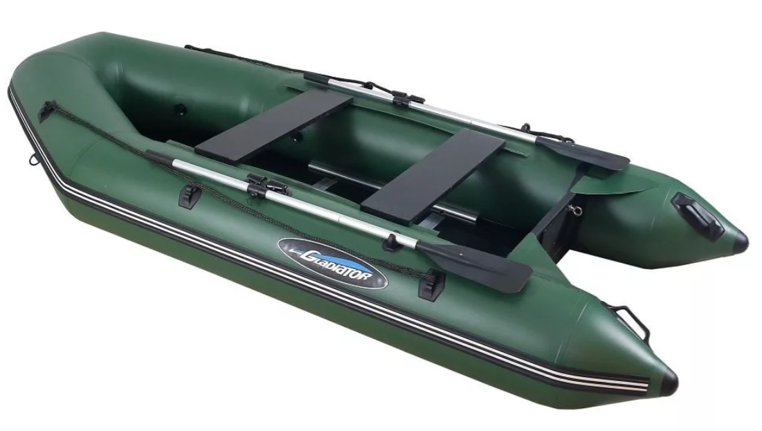 МОТОРНО-ГРЕБНАЯ ЛОДКА ПВХ GLADIATOR А 340 ТК С ФАНЕРНЫМ ПОЛОМ в Ельце