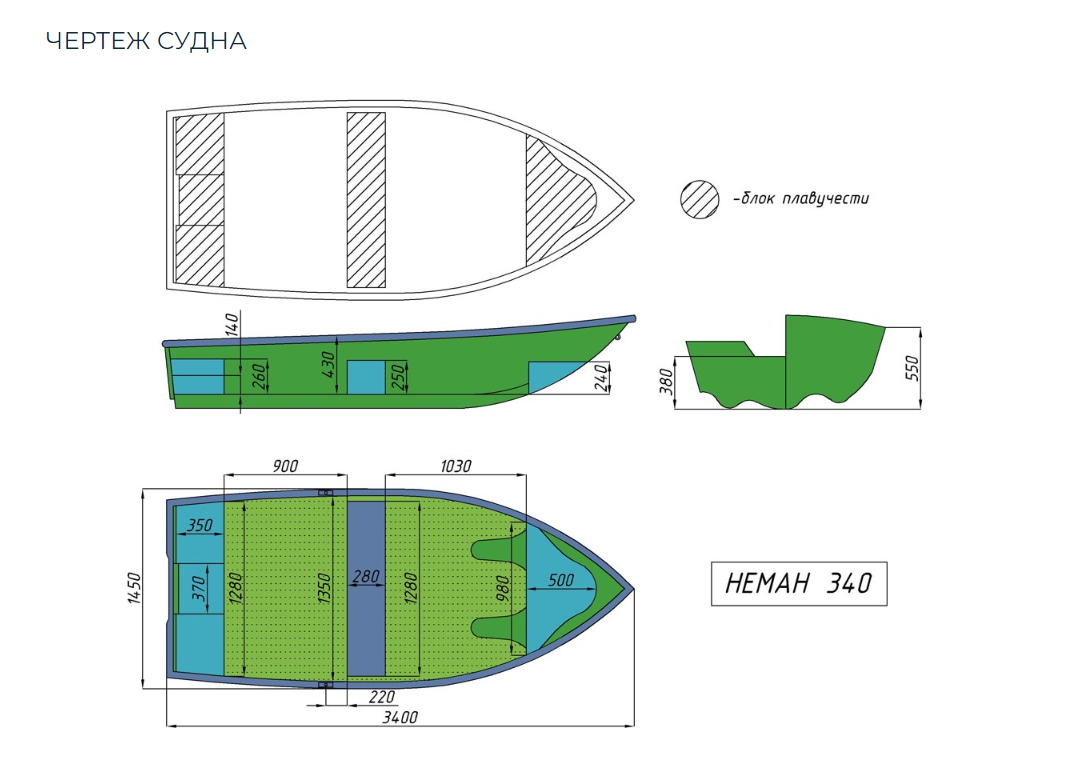 Стеклопластиковая лодка Neman-340 (тримаран) в Ельце