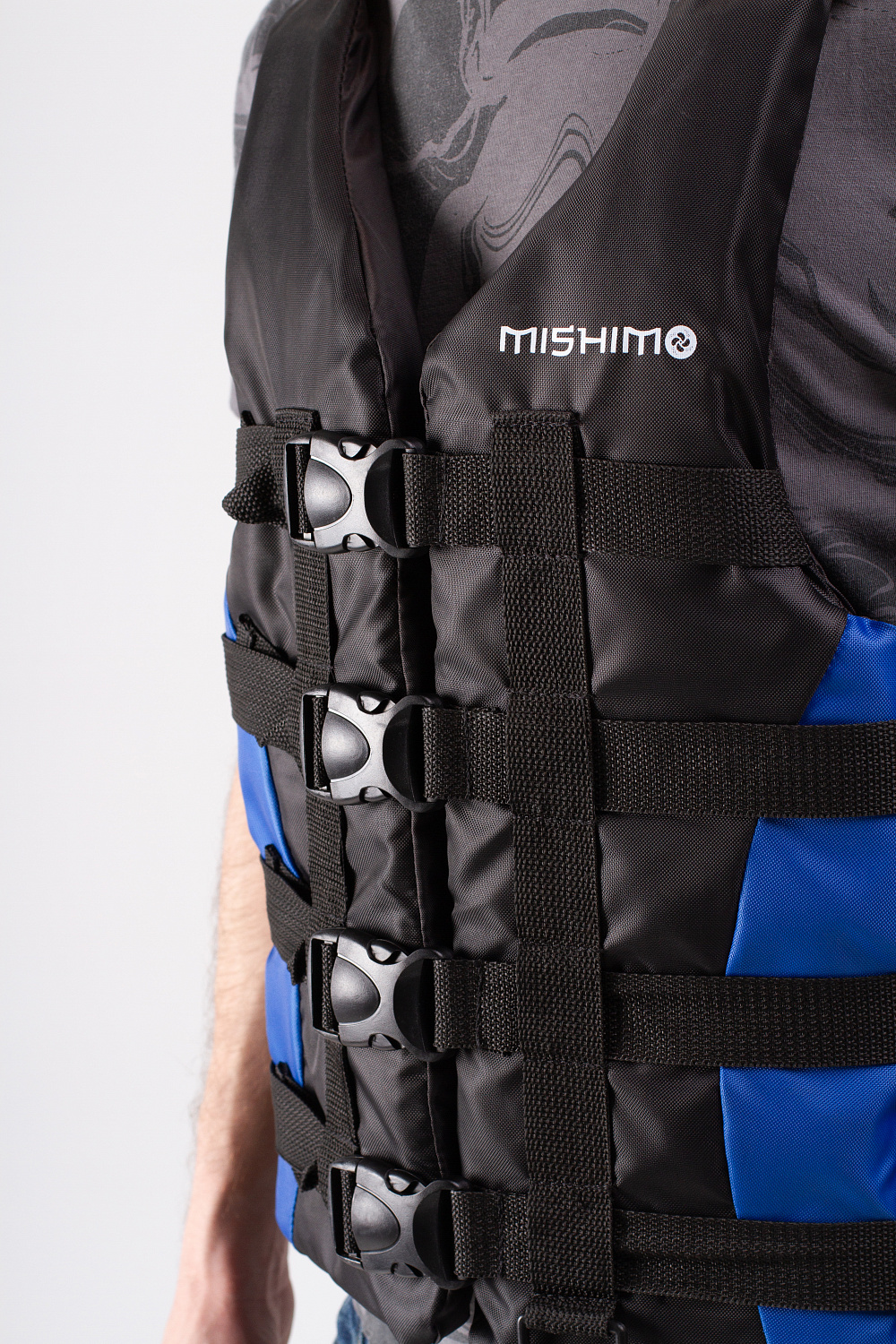 Жилет спасательный MISHIMO PRO Премиум качества Черно-синий в Ельце