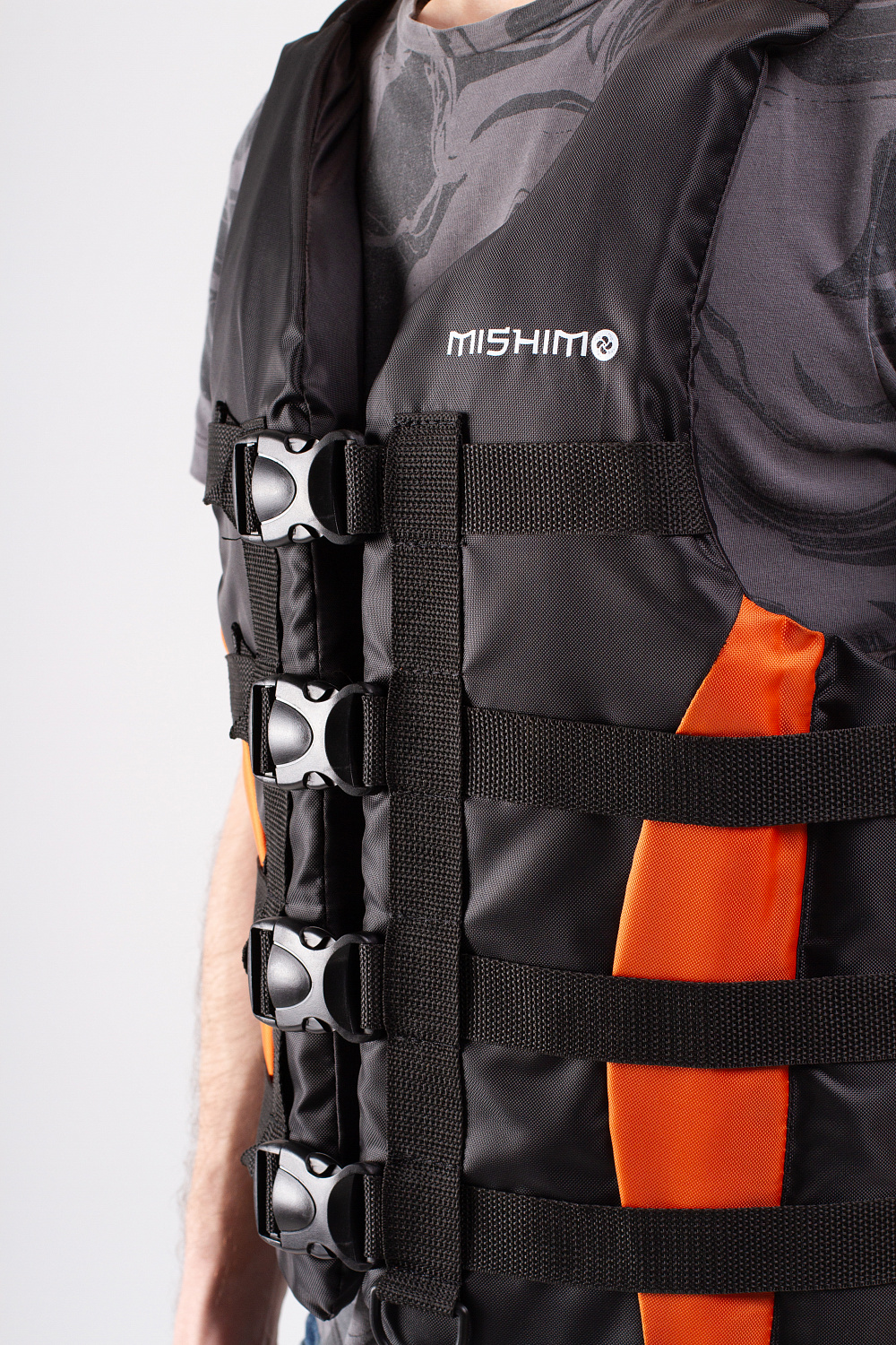 Жилет спасательный MISHIMO PRO Премиум качества Черно-оранжевый в Ельце