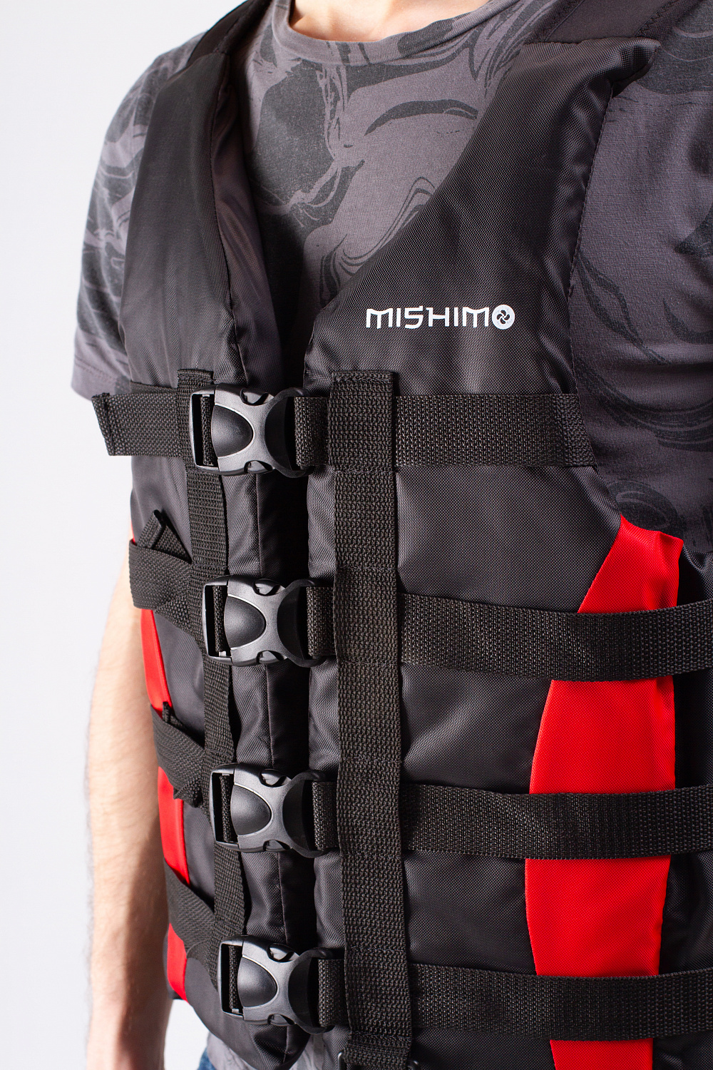 Жилет спасательный MISHIMO PRO Премиум качества Черно-красный в Ельце